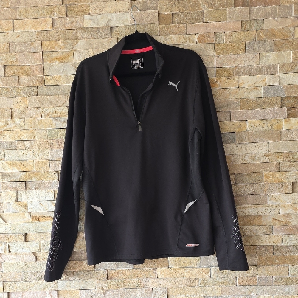 Puma Black Long-Sleeve Half-Zip Training Top
